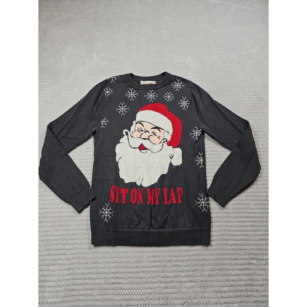 Mossimo Sweater Mens Small Ugly Christmas Sweater Sit On My Lap